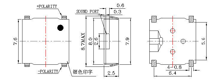 無(wú)源蜂鳴器SMD-080025H