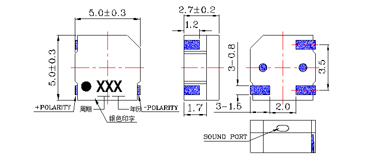 無源蜂鳴器SMD-050027H