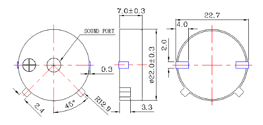 貼片蜂鳴器SMD-220070F